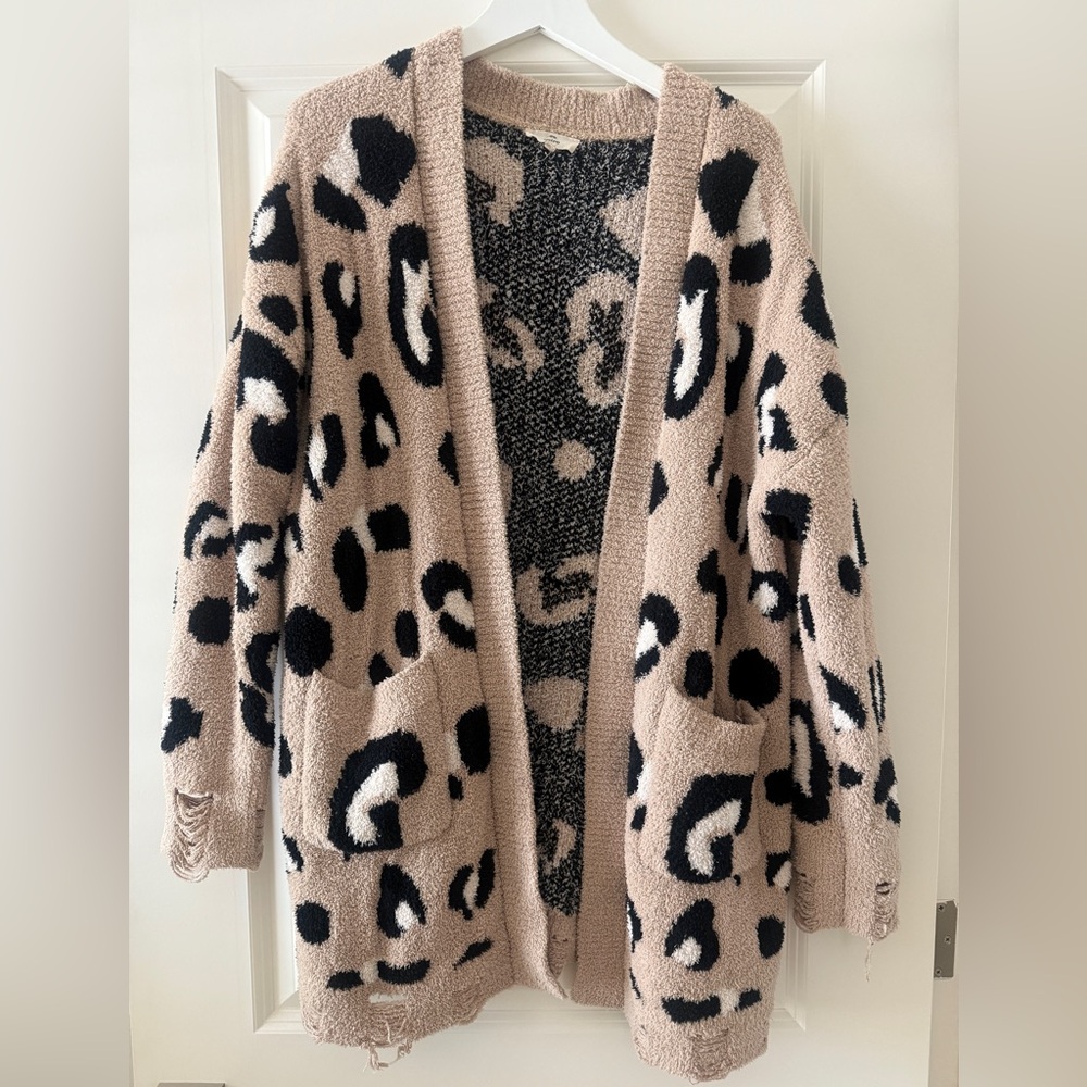Stylish Leopard Print Women's Sweater